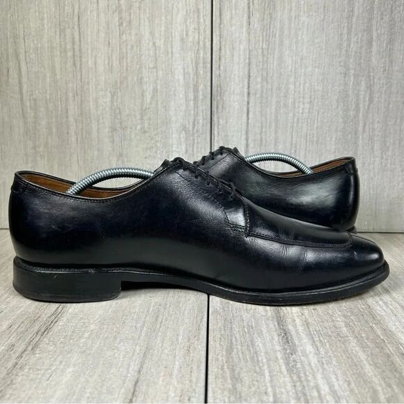 Allen Edmonds Delray Black Split Toe Oxford Derby Dress Shoe Mens Size 10.5 - Picture 4 of 10